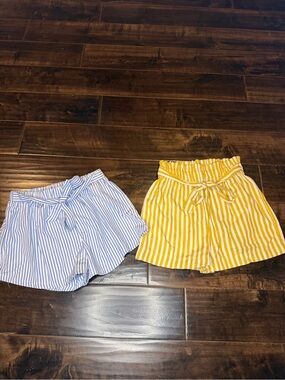 Lot of 2 Girls Paperbag Waist Shorts Size 11/12